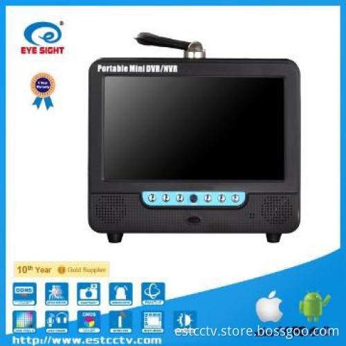 H.264/720P/7\" LCD/Linux /D1 4CH NVR cctv NVR-604P